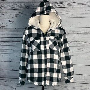 Plaid Hooded Women's Jacket